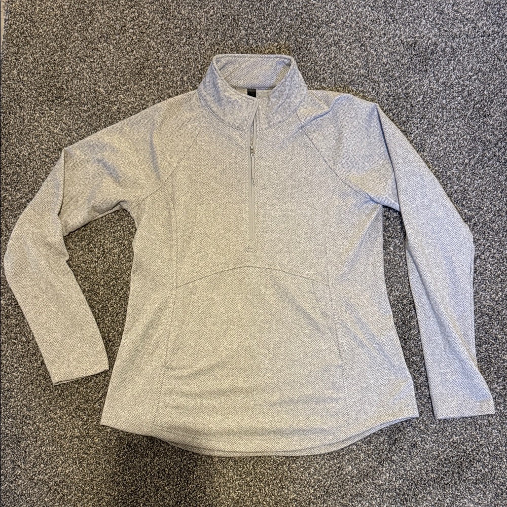 Women's Gray Quarter-Zip Top NWOT size large brand